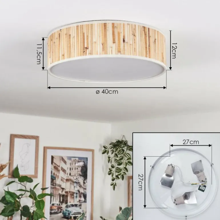 Antillo Plafonnier Nickel mat, 3 lumières