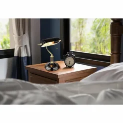 ANTIQUE Lampe de banquier, Lampe à poser Luminaires Globo Lighting Or, Laiton