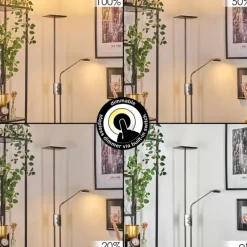 Antra Lampadaire LED Nickel mat, 1 lumière