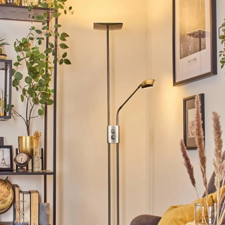 Antra Lampadaire LED Nickel mat, 1 lumière