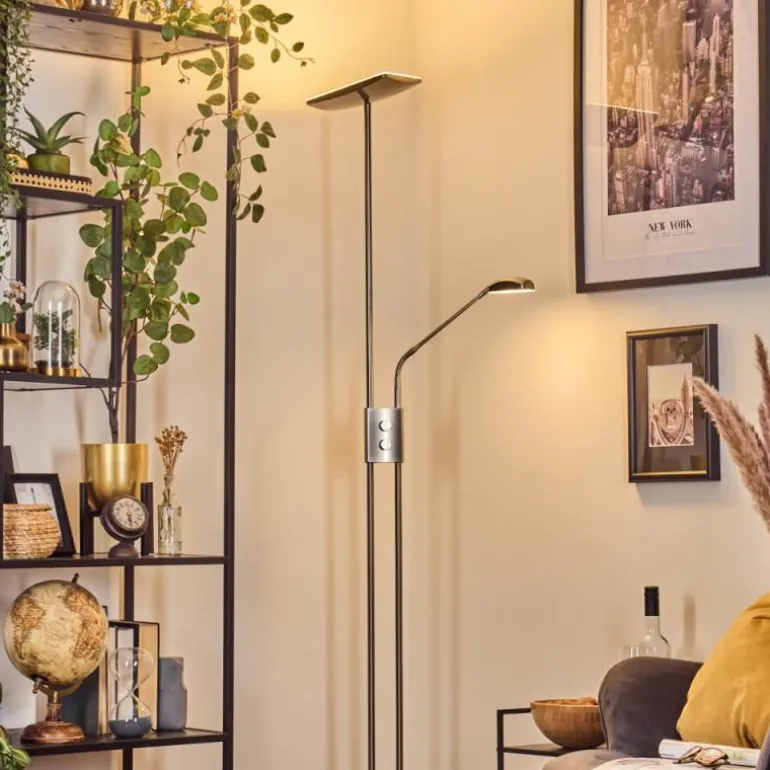 Antra Lampadaire LED Nickel mat, 1 lumière