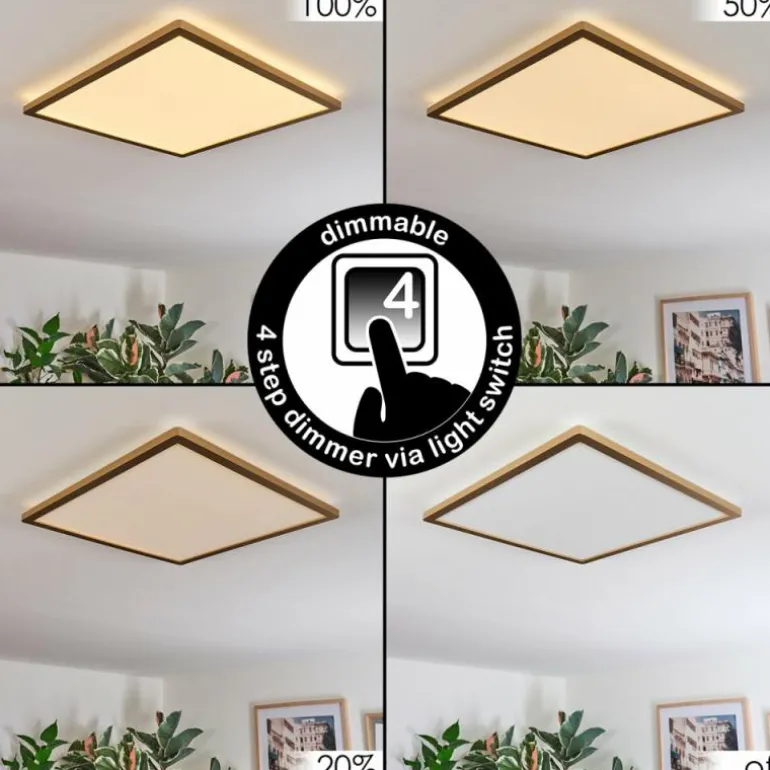 Antra Plafonnier, Panel LED Or, 1 lumière