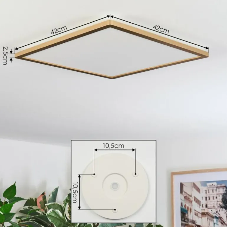 Antra Plafonnier, Panel LED Or, 1 lumière