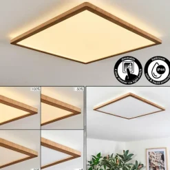 Antra Plafonnier, Panel LED Couleur bois, Blanc, 1 lumière