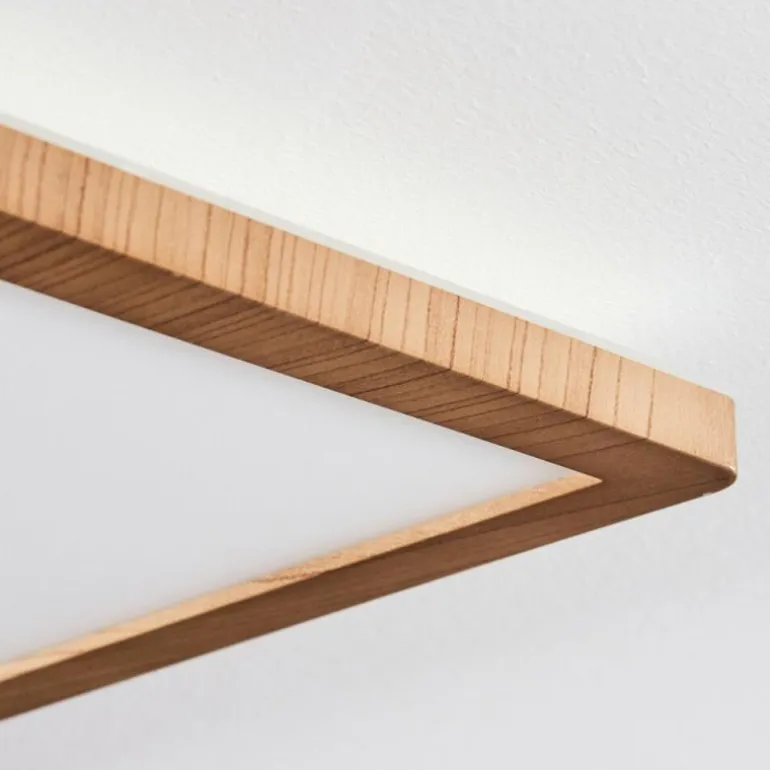 Antra Plafonnier, Panel LED Couleur bois, Blanc, 1 lumière
