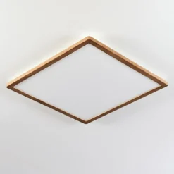 Antra Plafonnier, Panel LED Couleur bois, Blanc, 1 lumière