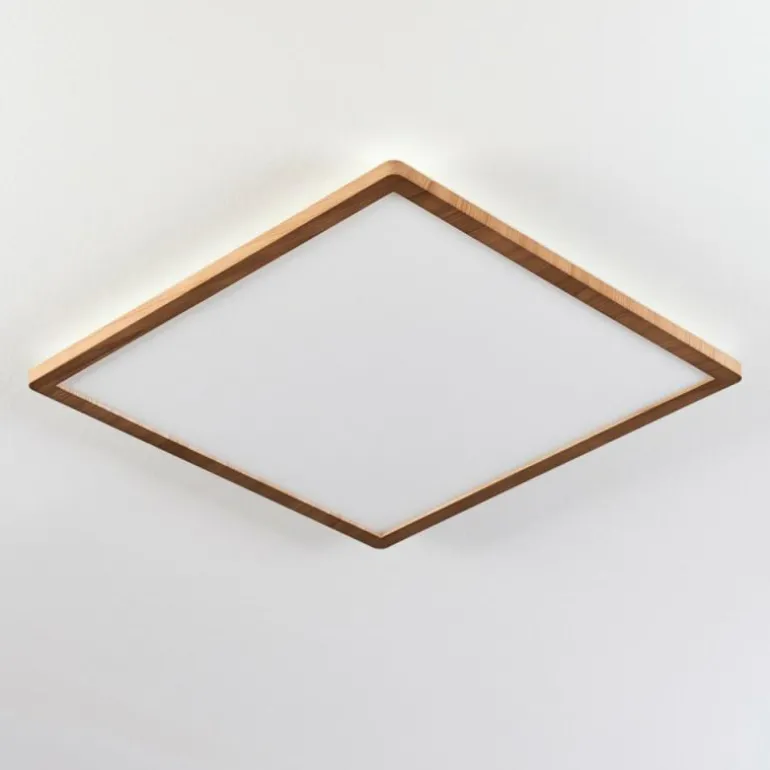 Antra Plafonnier, Panel LED Couleur bois, Blanc, 1 lumière