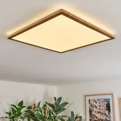 Antra Plafonnier, Panel LED Couleur bois, Blanc, 1 lumière