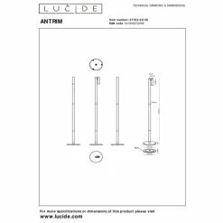 ANTRIM Lampadaire Luminaires Lucide LED Noir, 1 lumière