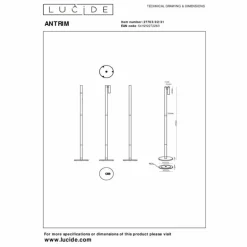 ANTRIM Lampadaire Luminaires Lucide LED Blanc, 1 lumière