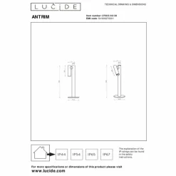 ANTRIM Lampe à poser Luminaires Lucide LED Noir, 1 lumière