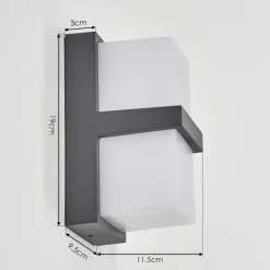 Antua Lampe murale d´extérieur, Luminaire Up & Down Anthracite, 1 lumière