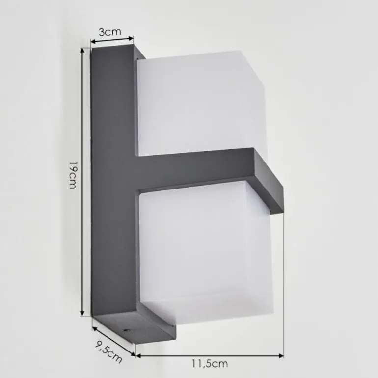 Antua Lampe murale d´extérieur, Luminaire Up & Down Anthracite, 1 lumière