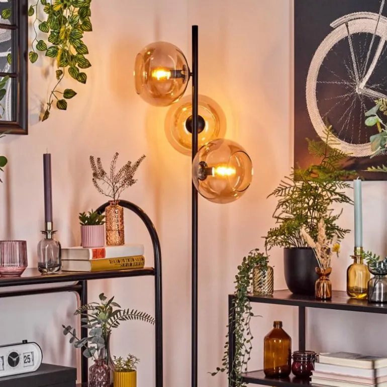 Apedo Lampadaire Ambre, 3 lumières