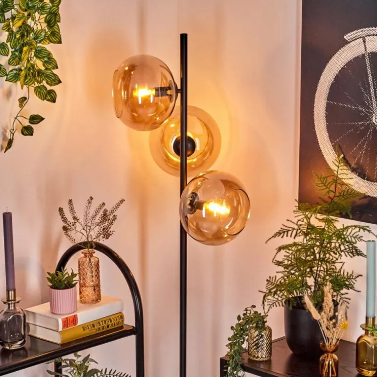Apedo Lampadaire Ambre, 3 lumières