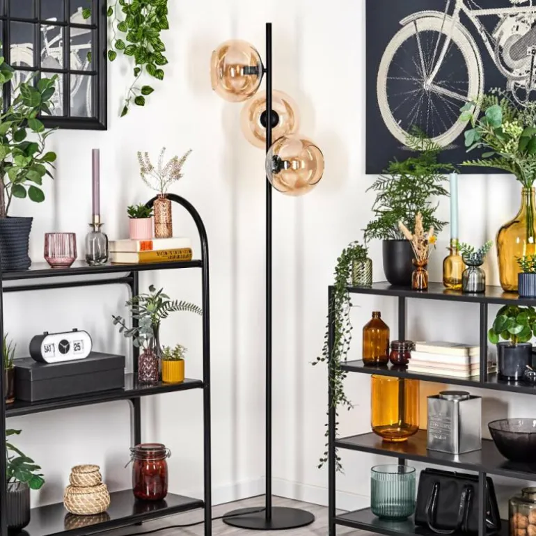 Apedo Lampadaire Ambre, 3 lumières