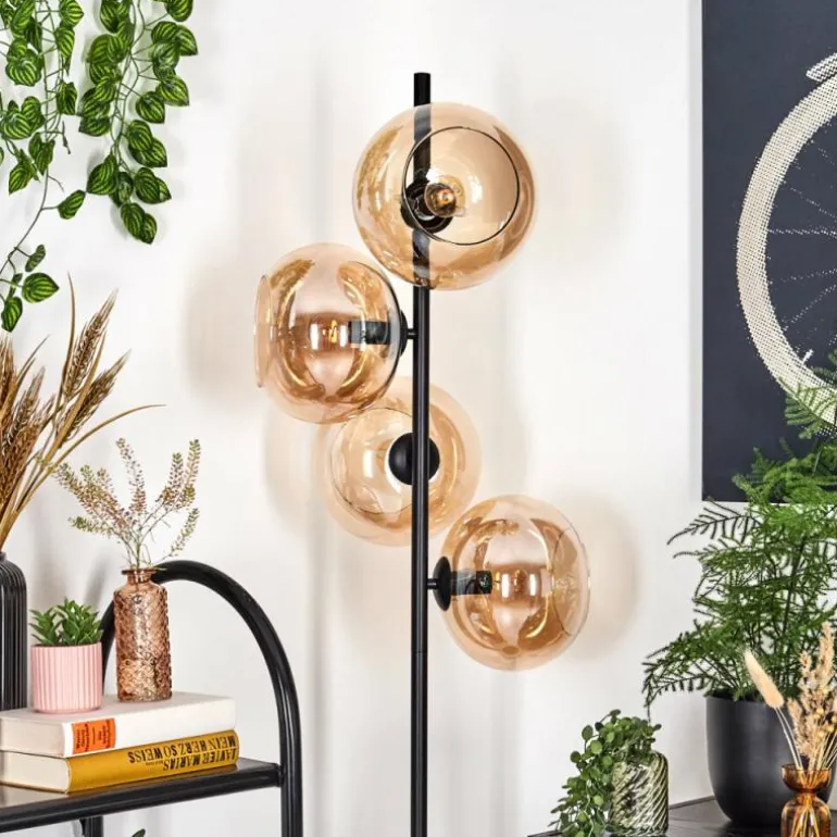 Apedo Lampadaire Ambre, 4 lumières