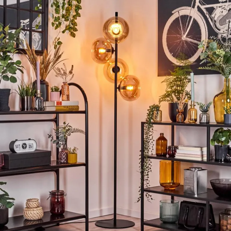 Apedo Lampadaire Ambre, 4 lumières