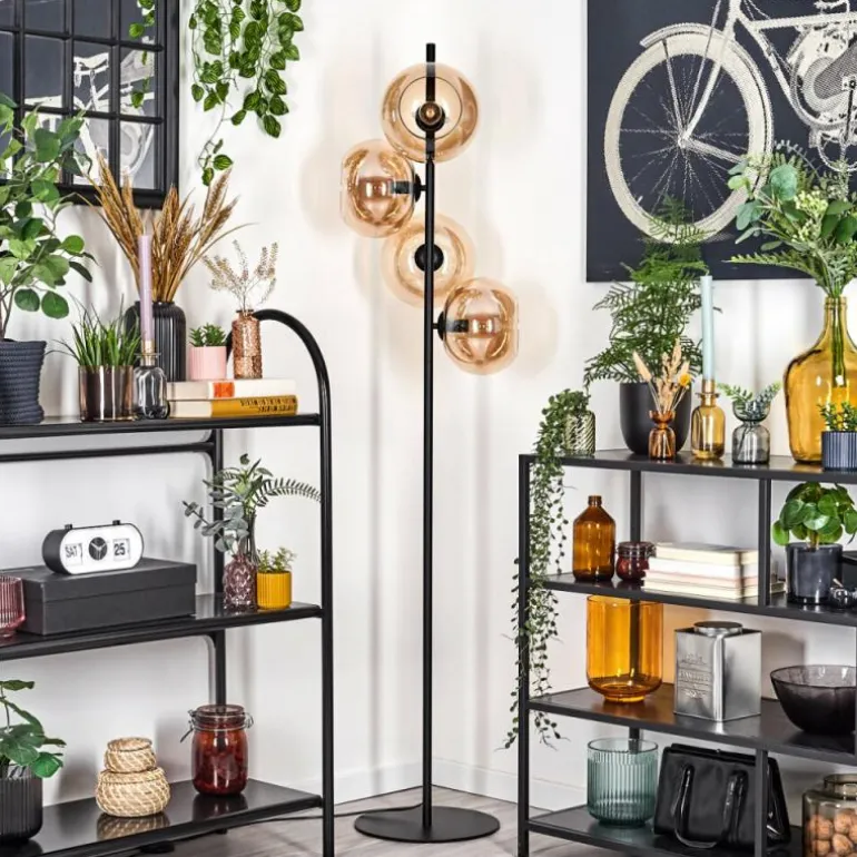 Apedo Lampadaire Ambre, 4 lumières