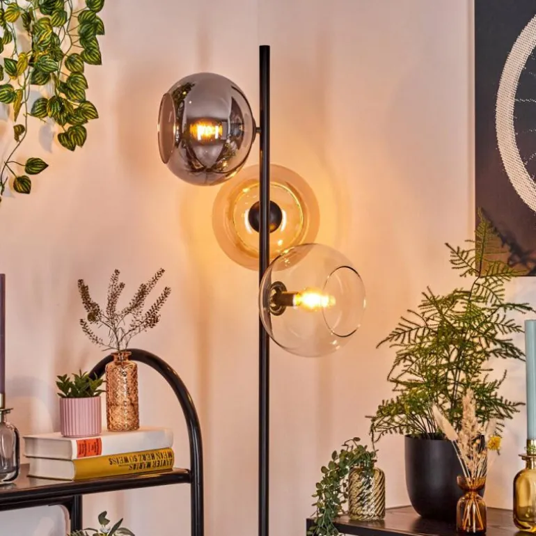 Apedo Lampadaire Ambre, Clair, Fumé, 3 lumières