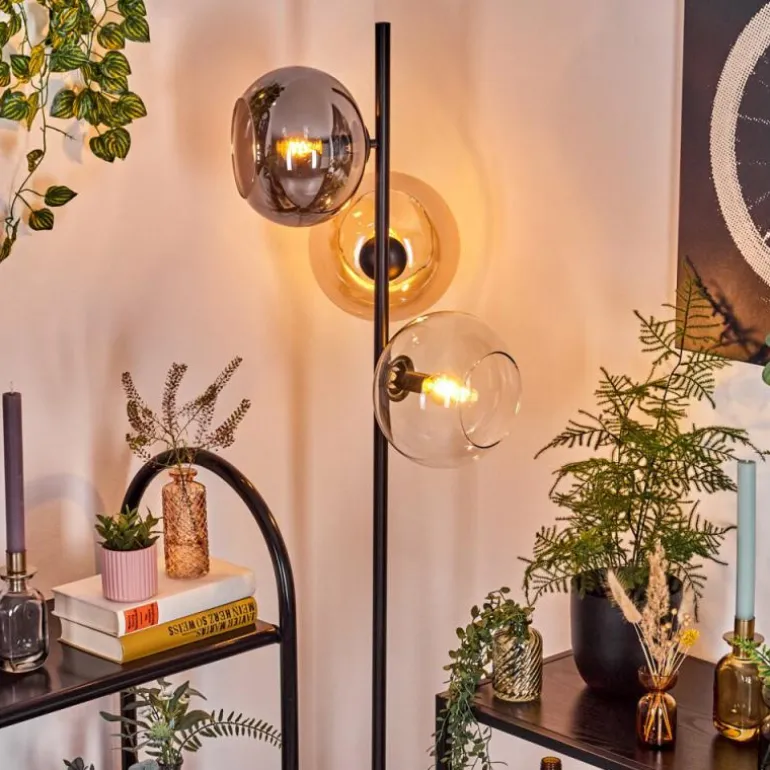 Apedo Lampadaire Ambre, Clair, Fumé, 3 lumières