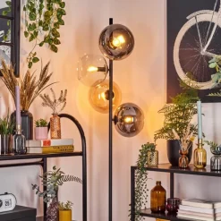 Apedo Lampadaire Ambre, Clair, Fumé, 4 lumières