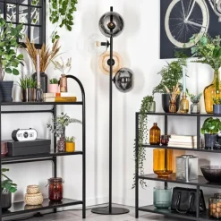 Apedo Lampadaire Ambre, Clair, Fumé, 4 lumières