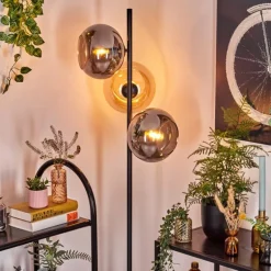 Apedo Lampadaire Ambre, Fumé, 3 lumières