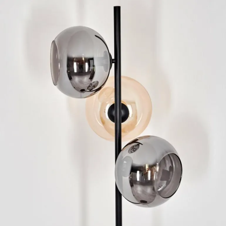 Apedo Lampadaire Ambre, Fumé, 3 lumières