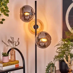 Apedo Lampadaire Ambre, Fumé, 3 lumières