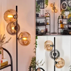 Apedo Lampadaire Ambre, Fumé, 3 lumières