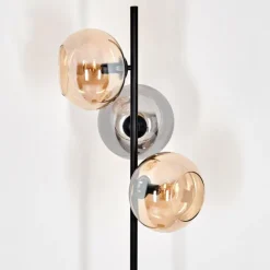 Apedo Lampadaire Ambre, Fumé, 3 lumières
