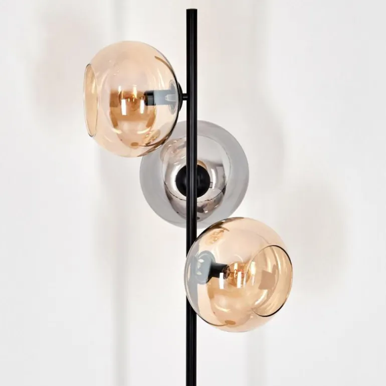 Apedo Lampadaire Ambre, Fumé, 3 lumières