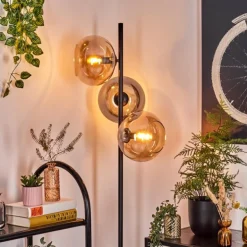Apedo Lampadaire Ambre, Fumé, 3 lumières