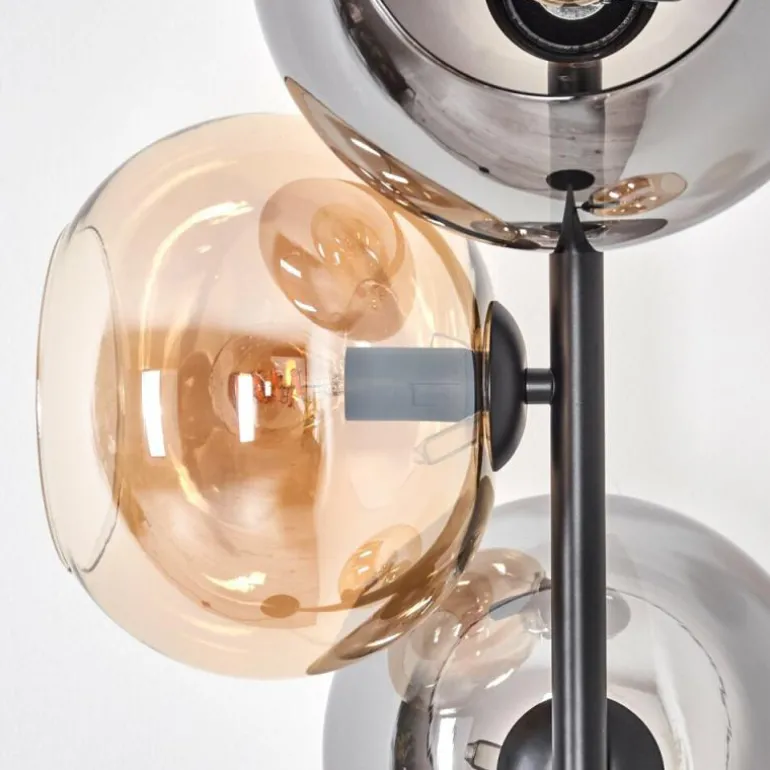 Apedo Lampadaire Ambre, Fumé, 4 lumières