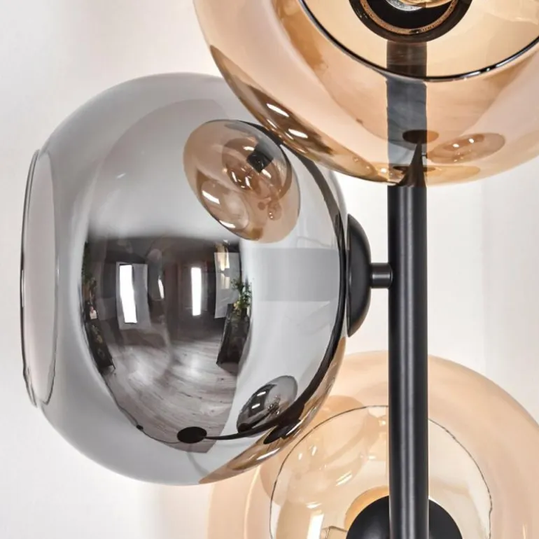 Apedo Lampadaire Ambre, Fumé, 4 lumières