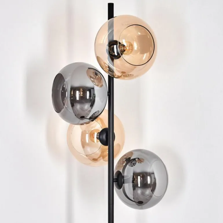 Apedo Lampadaire Ambre, Fumé, 4 lumières
