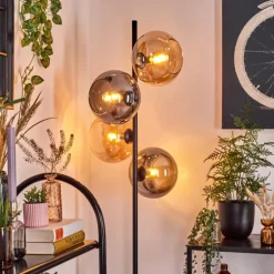 Apedo Lampadaire Ambre, Fumé, 4 lumières