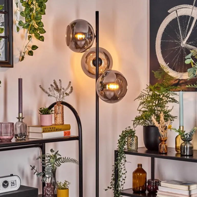 Apedo Lampadaire Fumé, 3 lumières