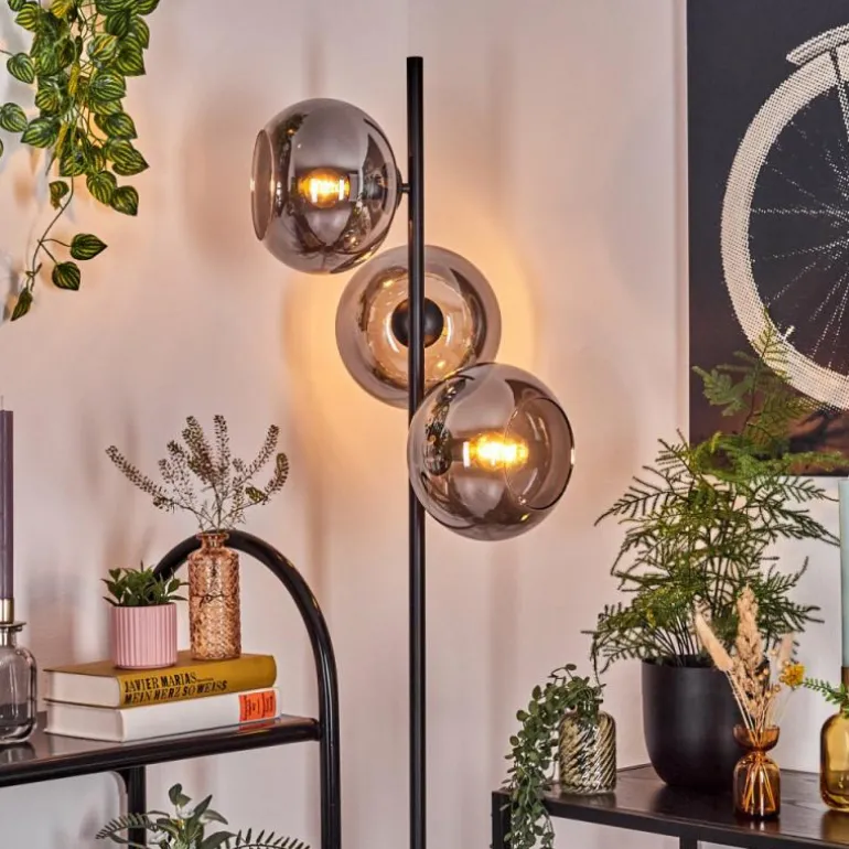Apedo Lampadaire Fumé, 3 lumières