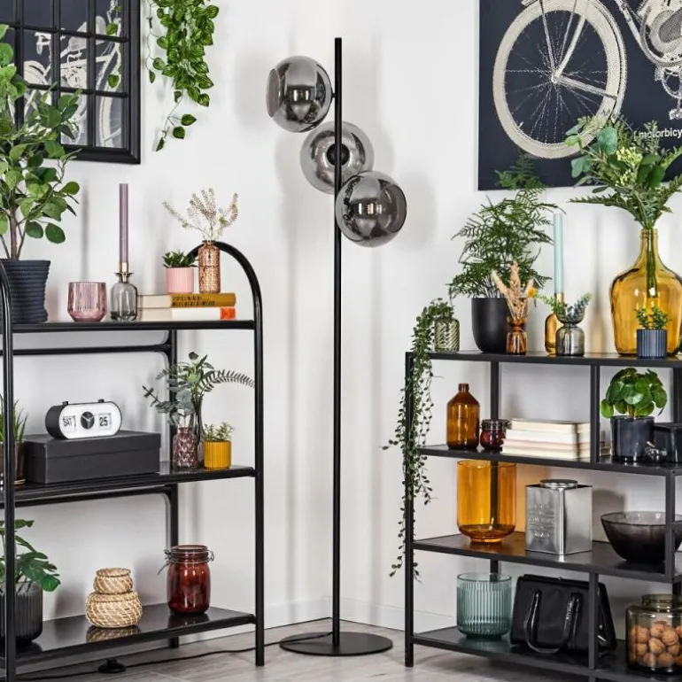 Apedo Lampadaire Fumé, 3 lumières