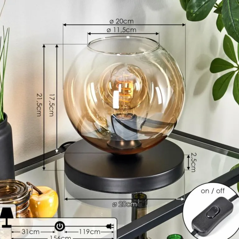 Apedo Lampe à poser Ambre, Clair, 1 lumière