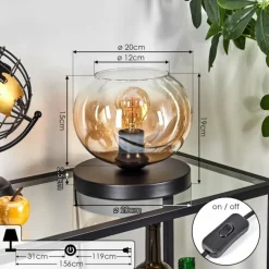 Apedo Lampe à poser Ambre, Clair, 1 lumière