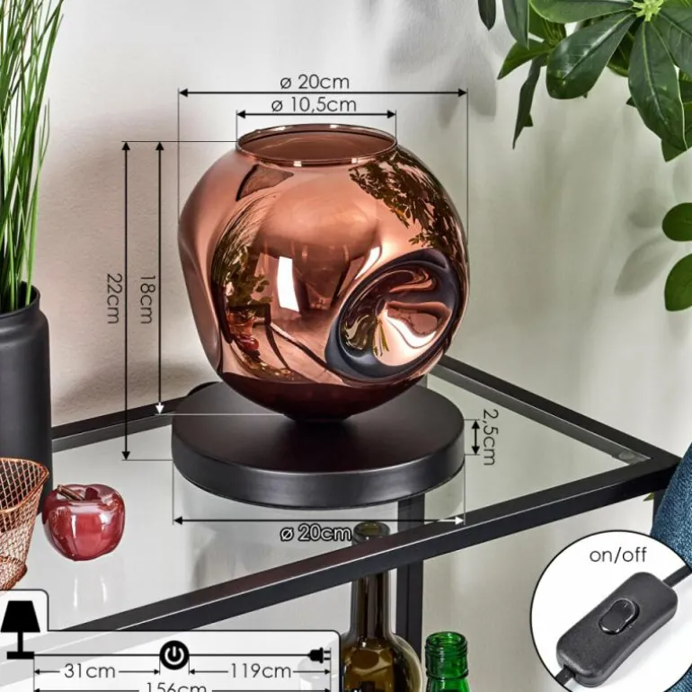 Apedo Lampe à poser Cuivré, 1 lumière