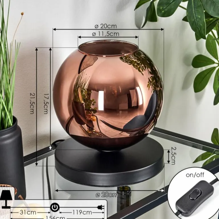 Apedo Lampe à poser Cuivré, 1 lumière