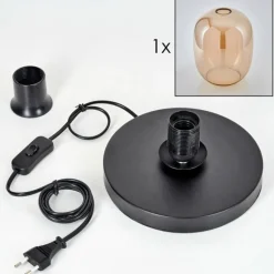 Apedo Lampe à poser Noir, 1 lumière