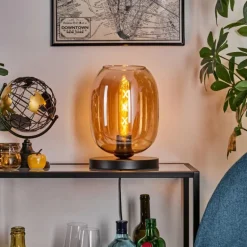 Apedo Lampe à poser Noir, 1 lumière