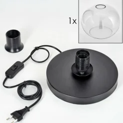 Apedo Lampe à poser Noir, 1 lumière