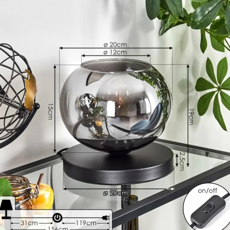 Apedo Lampe à poser Noir, 1 lumière