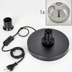 Apedo Lampe à poser Noir, 1 lumière